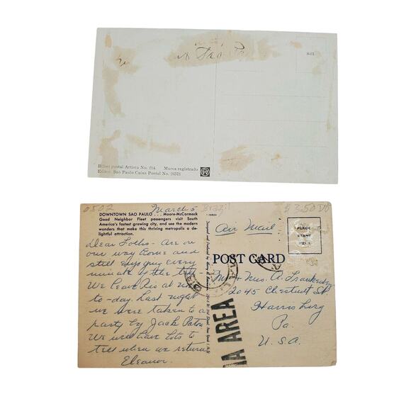 2 Brazil Vintage Postcards Ephemera - Picture 4 of 5